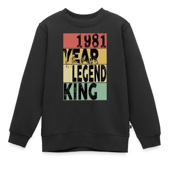 1981 - Sweat Premium enfant bio - noir - Devant - AI Model Kid Female (0cm)