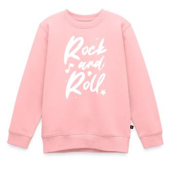 Rock and roll - Sweat Premium enfant bio - rose - Devant - AI Model Kid Female (0cm)