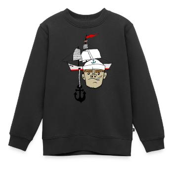 Matrose Anker Schiff - Kinder Premium Organic Sweatshirt - Schwarz - Vorne - AI Model Kid Female (0cm)