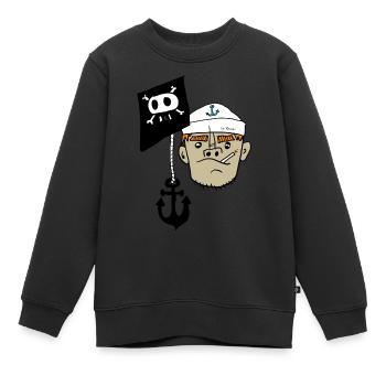 Matros St pauli - Kinder Premium Organic Sweatshirt - Schwarz - Vorne - AI Model Kid Female (0cm)