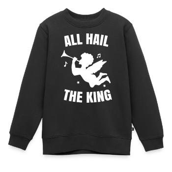 All hail the king - Kids Premium Organic Sweatshirt - black - Front - AI Model Kid Female (0cm)