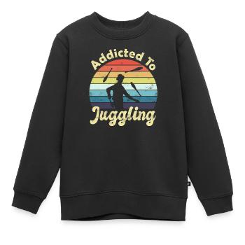 Jongleur Jongleur - Sweat Premium enfant bio - noir - Devant - AI Model Kid Female (0cm)