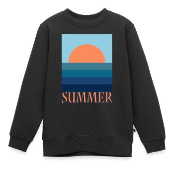 Summer - Kinder Premium Organic Sweatshirt - Schwarz - Vorne - AI Model Kid Female (0cm)