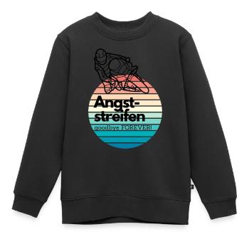 Fear stripes - Kids Premium Organic Sweatshirt - black - Front - AI Model Kid Female (0cm)