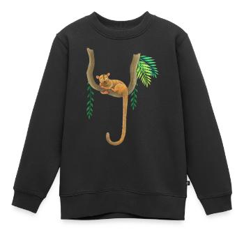 petit ours enveloppant - Sweat Premium enfant bio - noir - Devant - AI Model Kid Female (0cm)