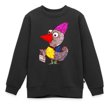 TV ist scheiße - Kinder Premium Organic Sweatshirt - Schwarz - Vorne - AI Model Kid Female (0cm)