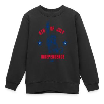 Lady Liberty Shirt - Kinder Premium Organic Sweatshirt - Schwarz - Vorne - AI Model Kid Female (0cm)