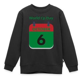 Welt-Cp-Tag - Kinder Premium Organic Sweatshirt - Schwarz - Vorne - AI Model Kid Female (0cm)