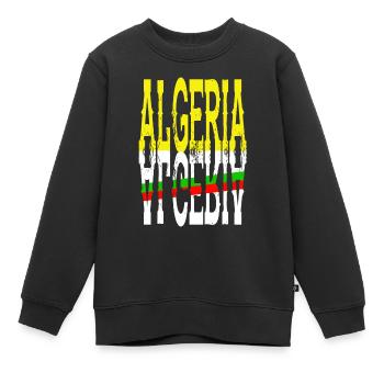 Algerien - Kinder Premium Organic Sweatshirt - Schwarz - Vorne - AI Model Kid Female (0cm)