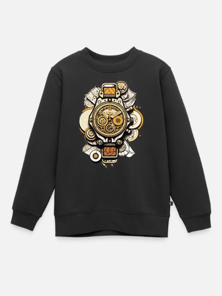 Vintage Armbanduhren sind Kult und Kultur - Kinder Premium Organic Sweatshirt - Schwarz