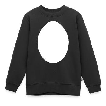 Weißes Osterei - Kinder Premium Organic Sweatshirt - Schwarz - Vorne - AI Model Kid Female (0cm)