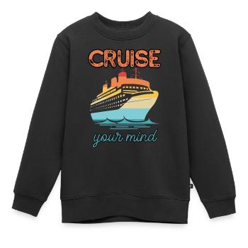 Kreuzfahrt mit dem Verstand | Fans von Kreuzfahrten - Kinder Premium Organic Sweatshirt - Schwarz - Vorne - AI Model Kid Female (0cm)