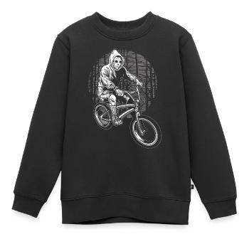 Fahrrad - Kinder Premium Organic Sweatshirt - Schwarz - Vorne - AI Model Kid Female (0cm)