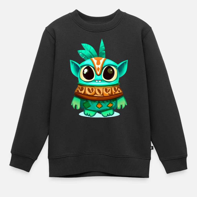 KiddyTikki Yo - Kinder Premium Organic Sweatshirt - Schwarz