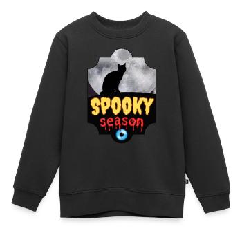 Saison effrayante - Sweat Premium enfant bio - noir - Devant - AI Model Kid Female (0cm)