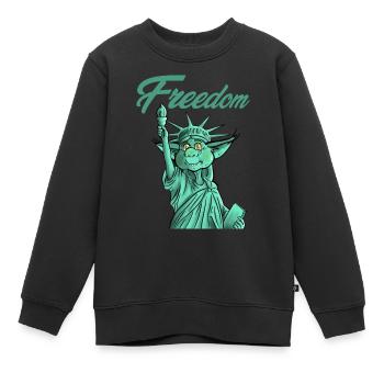 Freedom korrigan - Sweat Premium enfant bio - noir - Devant - AI Model Kid Female (0cm)