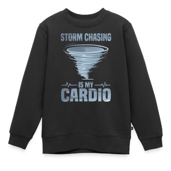 Sturmjäger Shirts | Unwetter Sturm Blitz Geschenke - Kinder Premium Organic Sweatshirt - Schwarz - Vorne - AI Model Kid Female (0cm)