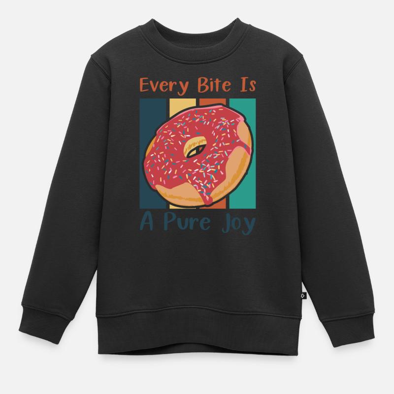 Chaque bouchée est un pur bonheur - Sweat Premium enfant bio - noir