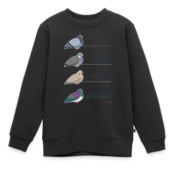 Lateinische Bezeichnung für Taube - Columba Livia - Kinder Premium Organic Sweatshirt - Schwarz - Vorne - AI Model Kid Female (0cm)