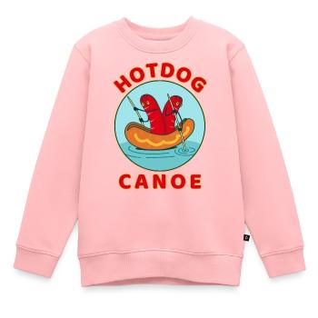 Hot Dog Lustig - Kinder Premium Organic Sweatshirt - Rosa - Vorne - AI Model Kid Female (0cm)