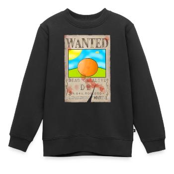 wanted ball - Sweat Premium enfant bio - noir - Devant - AI Model Kid Female (0cm)