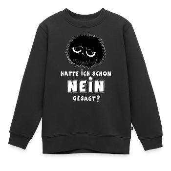 Egal was es ist, ich bin dagegen! - Kinder Premium Organic Sweatshirt - Schwarz - Vorne - AI Model Kid Female (0cm)