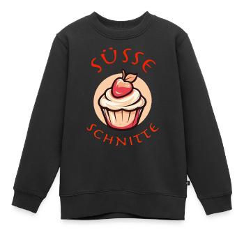 Suesse Schnitte - Kinder Premium Organic Sweatshirt - Schwarz - Vorne - AI Model Kid Female (0cm)