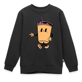 Boisson Dessin Animé - Sweat Premium enfant bio - noir - Devant - AI Model Kid Female (0cm)