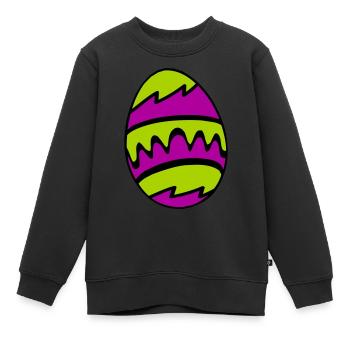 Œuf de Pâques - Sweat Premium enfant bio - noir - Devant - AI Model Kid Female (0cm)