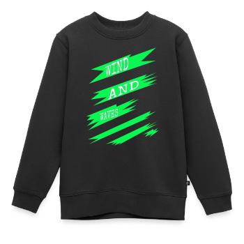 liberté, état d’, heureux, génial, amusant, vivre librement - Sweat Premium enfant bio - noir - Devant - AI Model Kid Female (0cm)