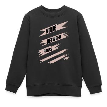 Recommandations de livres Lecture de littérature classique - Sweat Premium enfant bio - noir - Devant - AI Model Kid Female (0cm)