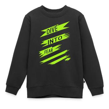 fun embracing courage courage and strength awesome - Kinder Premium Organic Sweatshirt - Schwarz - Vorne - AI Model Kid Female (0cm)