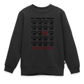 Grim Groupe - Kinder Premium Organic Sweatshirt - Schwarz - Vorne - AI Model Kid Female (0cm)