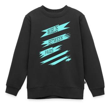 reading lists jokes literary community - Kinder Premium Organic Sweatshirt - Schwarz - Vorne - AI Model Kid Female (0cm)