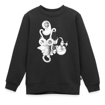steampunk mask - Kinder Premium Organic Sweatshirt - Schwarz - Vorne - AI Model Kid Female (0cm)