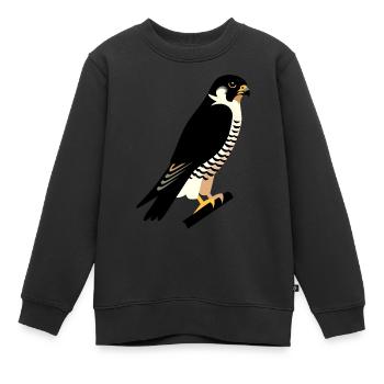 Faucon pèlerin - Sweat Premium enfant bio - noir - Devant - AI Model Kid Female (0cm)