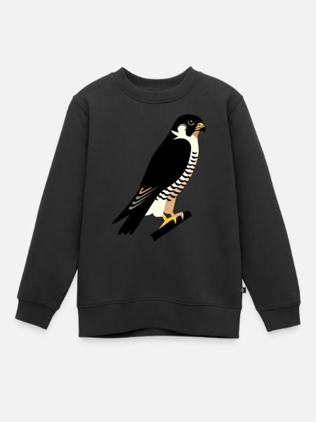 Wanderfalke - Kinder Premium Organic Sweatshirt - Schwarz