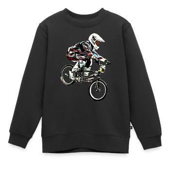 BMX Rennen - Kinder Premium Organic Sweatshirt - Schwarz - Vorne - AI Model Kid Female (0cm)