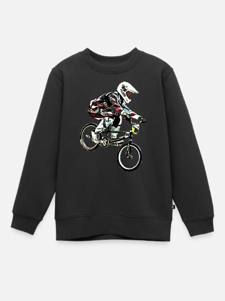bmx race - Sweat Premium enfant bio - noir