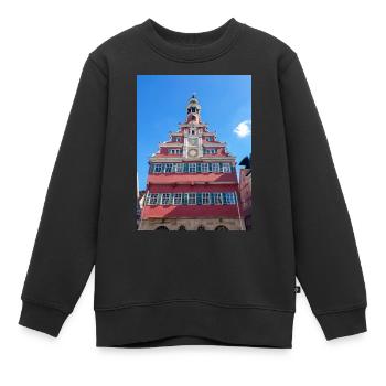 Altes Rathaus Esslingen am Neckar - Kinder Premium Organic Sweatshirt - Schwarz - Vorne - AI Model Kid Female (0cm)