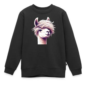 Alpaka - Kinder Premium Organic Sweatshirt - Schwarz - Vorne - AI Model Kid Female (0cm)
