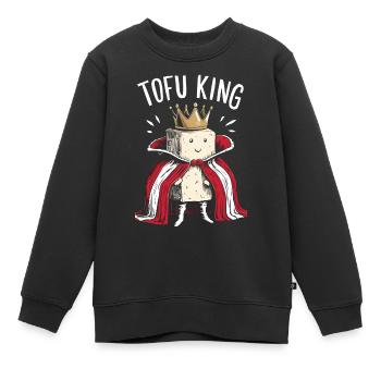 Tofu Lustiges - Kinder Premium Organic Sweatshirt - Schwarz - Vorne - AI Model Kid Female (0cm)
