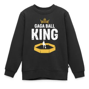 Beanspruchen Sie Ihren Titel Als Gaga-ball-könig - Kinder Premium Organic Sweatshirt - Schwarz - Vorne - AI Model Kid Female (0cm)
