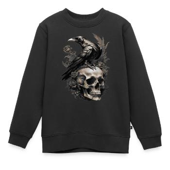Âme sombre - Sweat Premium enfant bio - noir - Devant - AI Model Kid Female (0cm)