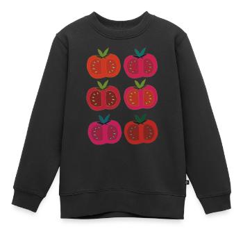 Tomates 6 fois multicolores - Sweat Premium enfant bio - noir - Devant - AI Model Kid Female (0cm)