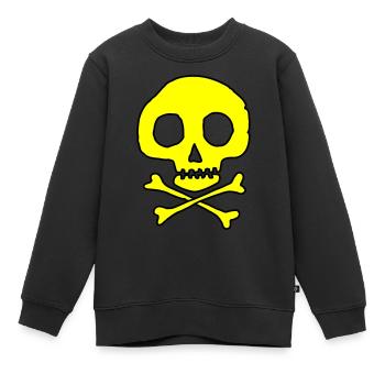 Crâne et os - Sweat Premium enfant bio - noir - Devant - AI Model Kid Female (0cm)