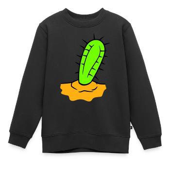 Cactus Plante Épineux Épineux Déserts Cactus - Sweat Premium enfant bio - noir - Devant - AI Model Kid Female (0cm)