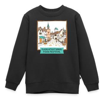 Street Food Festval - Kinder Premium Organic Sweatshirt - Schwarz - Vorne - AI Model Kid Female (0cm)