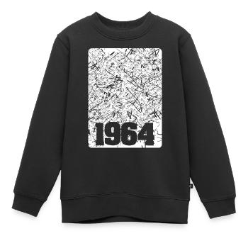 1964 - Kinder Premium Organic Sweatshirt - Schwarz - Vorne - AI Model Kid Female (0cm)