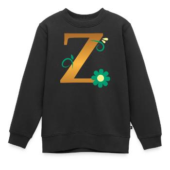 Z - Sweat Premium enfant bio - noir - Devant - AI Model Kid Female (0cm)